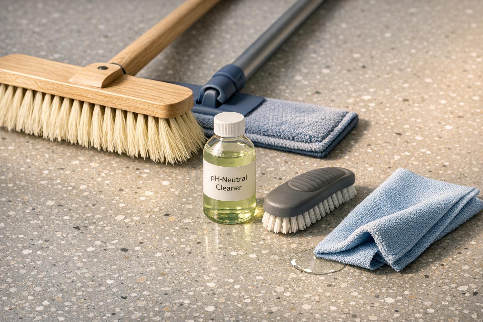 Visual Reference: Best Tools For Cleaning Polyurea Garage Floors